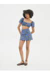 JASPER PRINTED BUSTIER TOP AND SKIRT